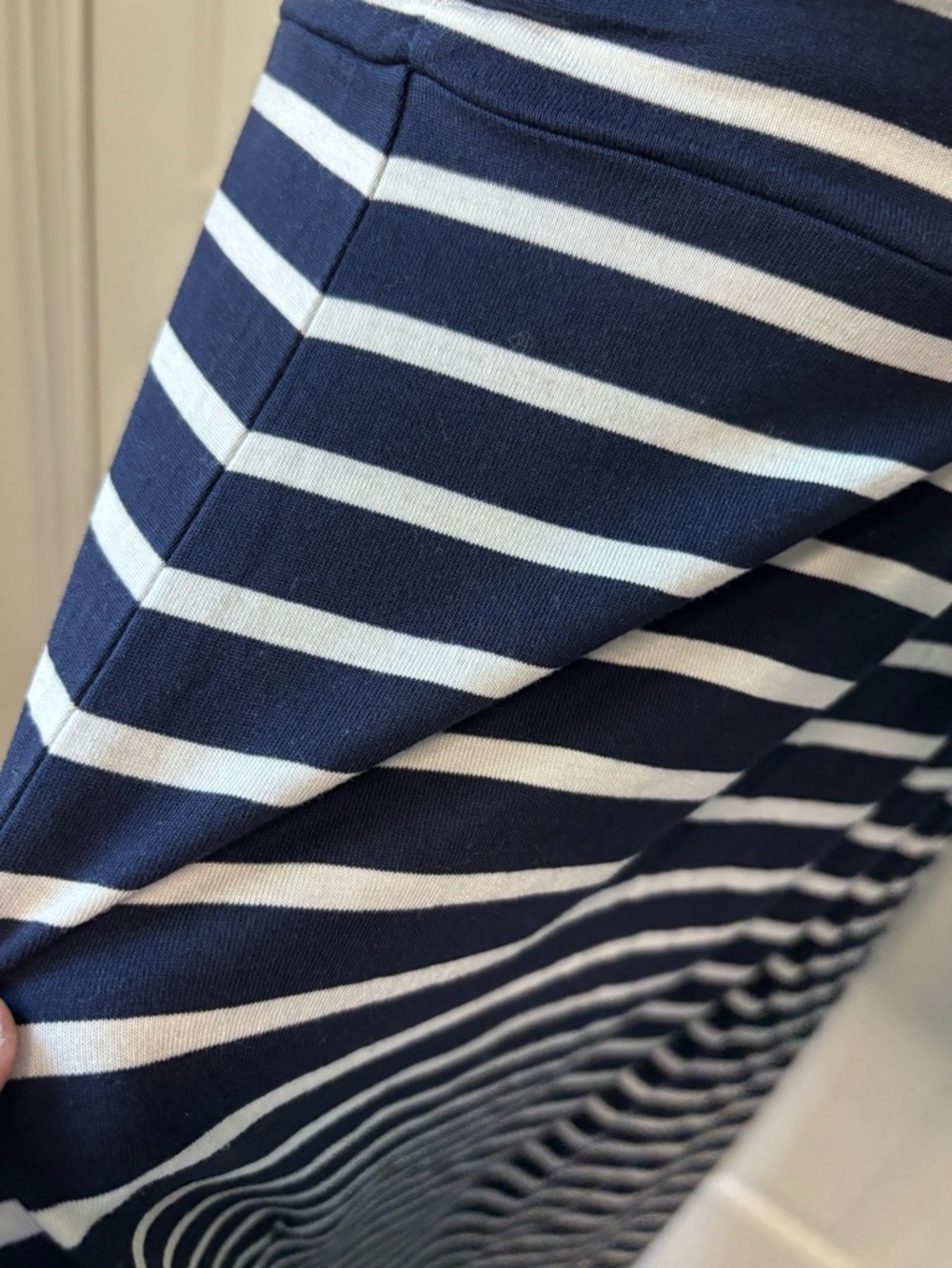 Boden Navy and White Striped Maxi Skirt, Size 6R - Picture 8 of 13
